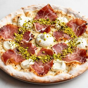 Pizza Mortadella e Pistacchio